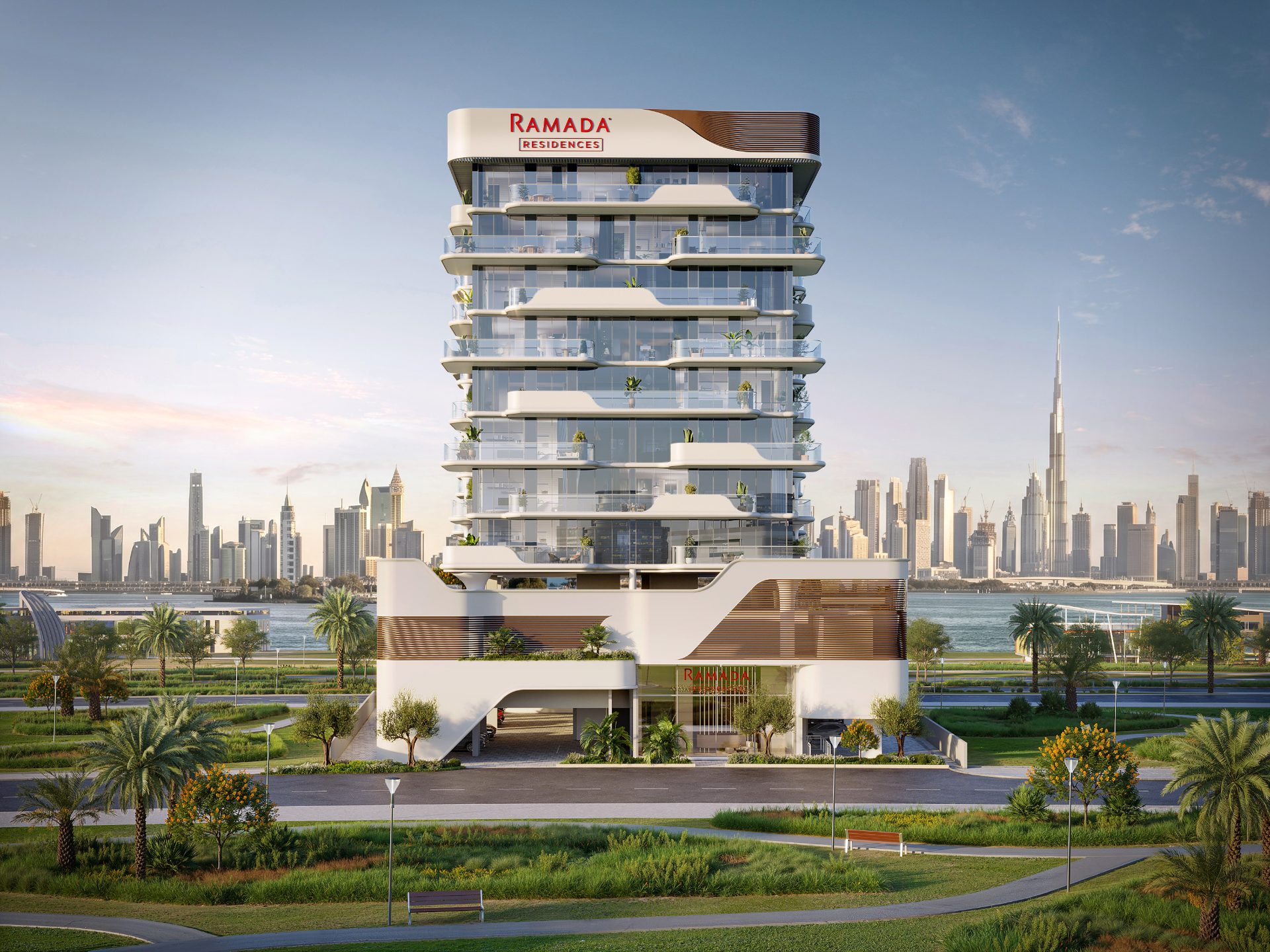 Ramada Residences tower by day